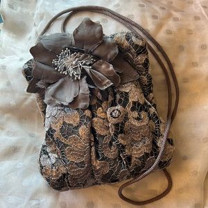 Silver Lace Evening Purse